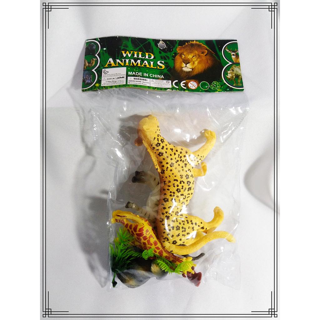 ANIMALES DE LA SELVA 1GDE 3 CHICO EN BOLSA