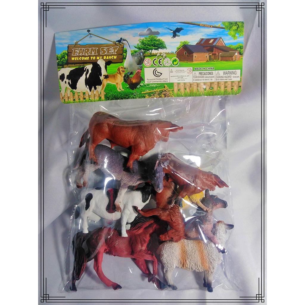 ANIMALES GRANJA X9 EN BOLSA FARM ANIMAL