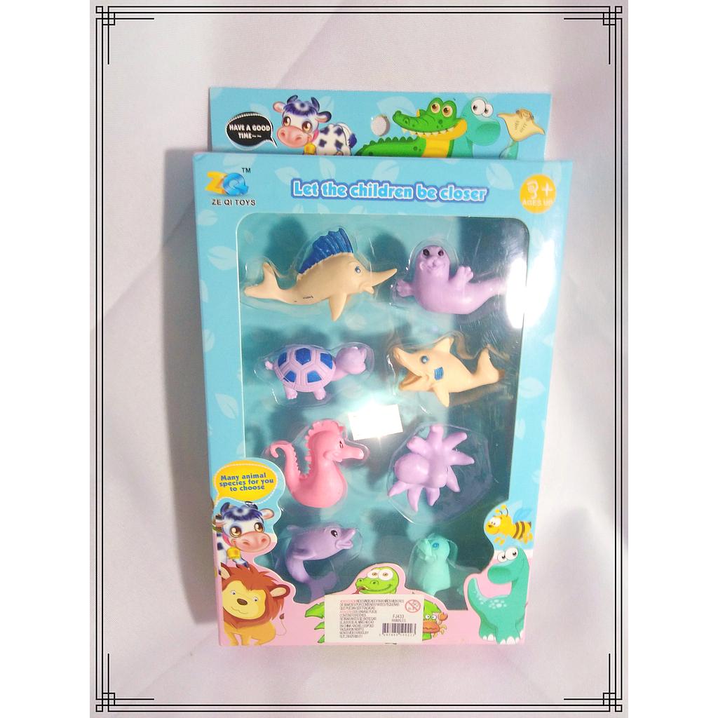 ANIMALES MARINOS X8 COLOR PASTEL 