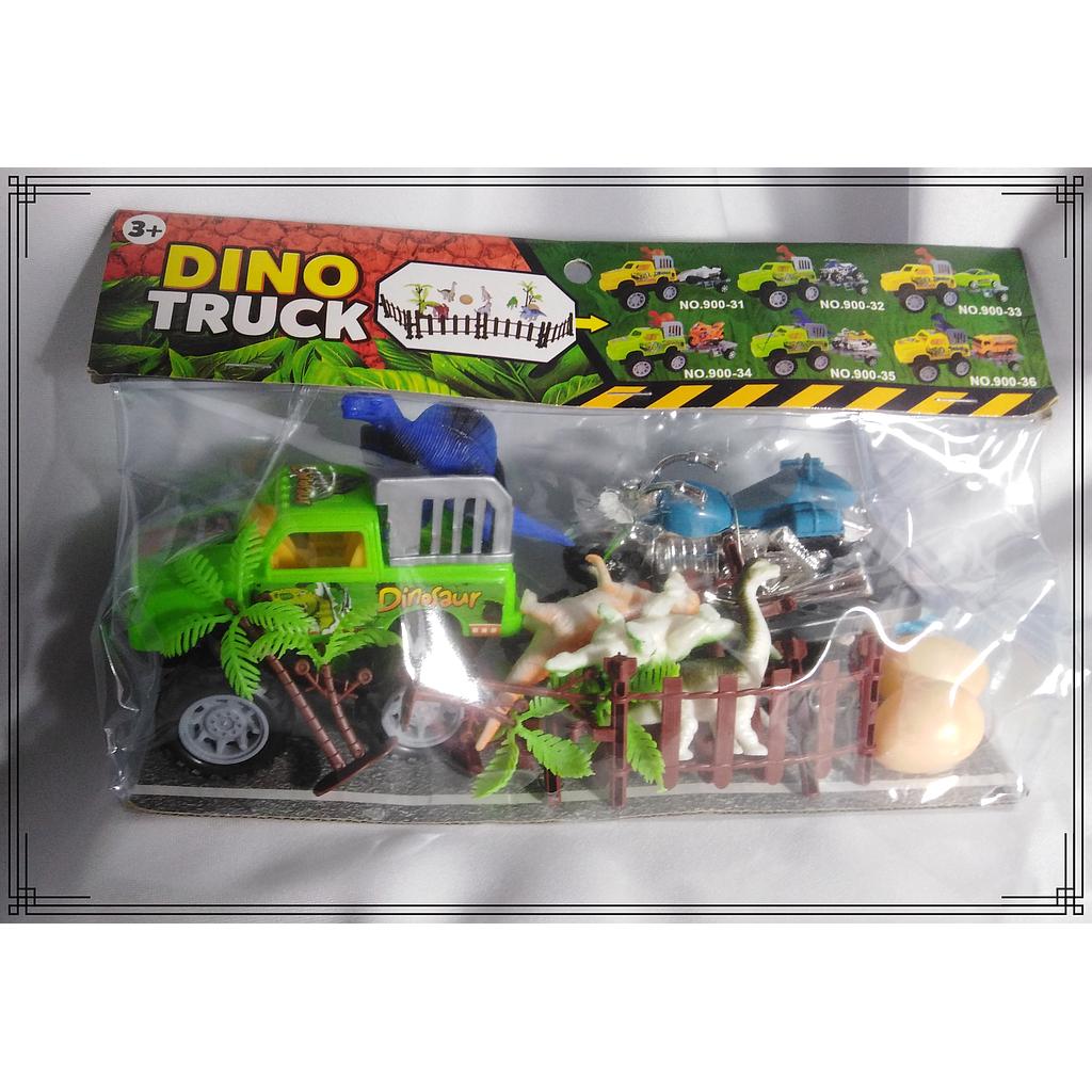 AUTO C/TRAILER C/DINOSAURIO X7