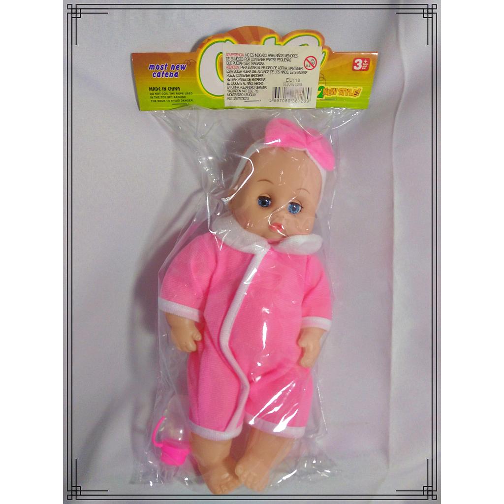 BEBE 30CM ROPA ROSA BOLSA