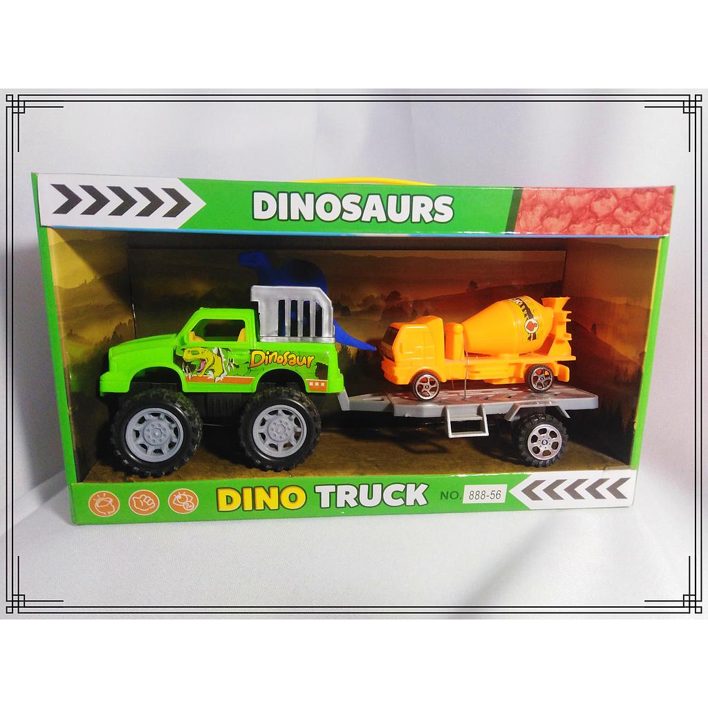 CAMIONETA Y CAMIONCITO C/DINO Y TRAILER