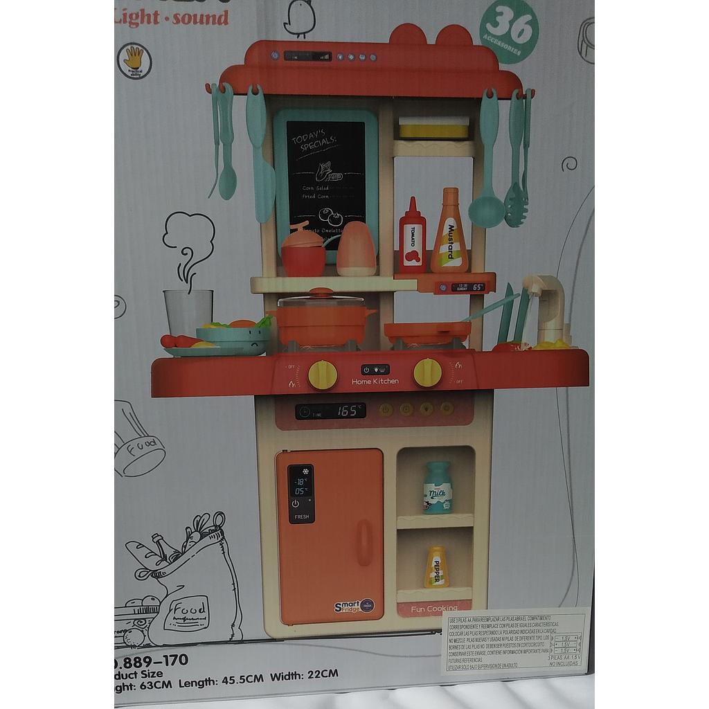 COCINA C/HELADERA 36 ACC EN CAJA
