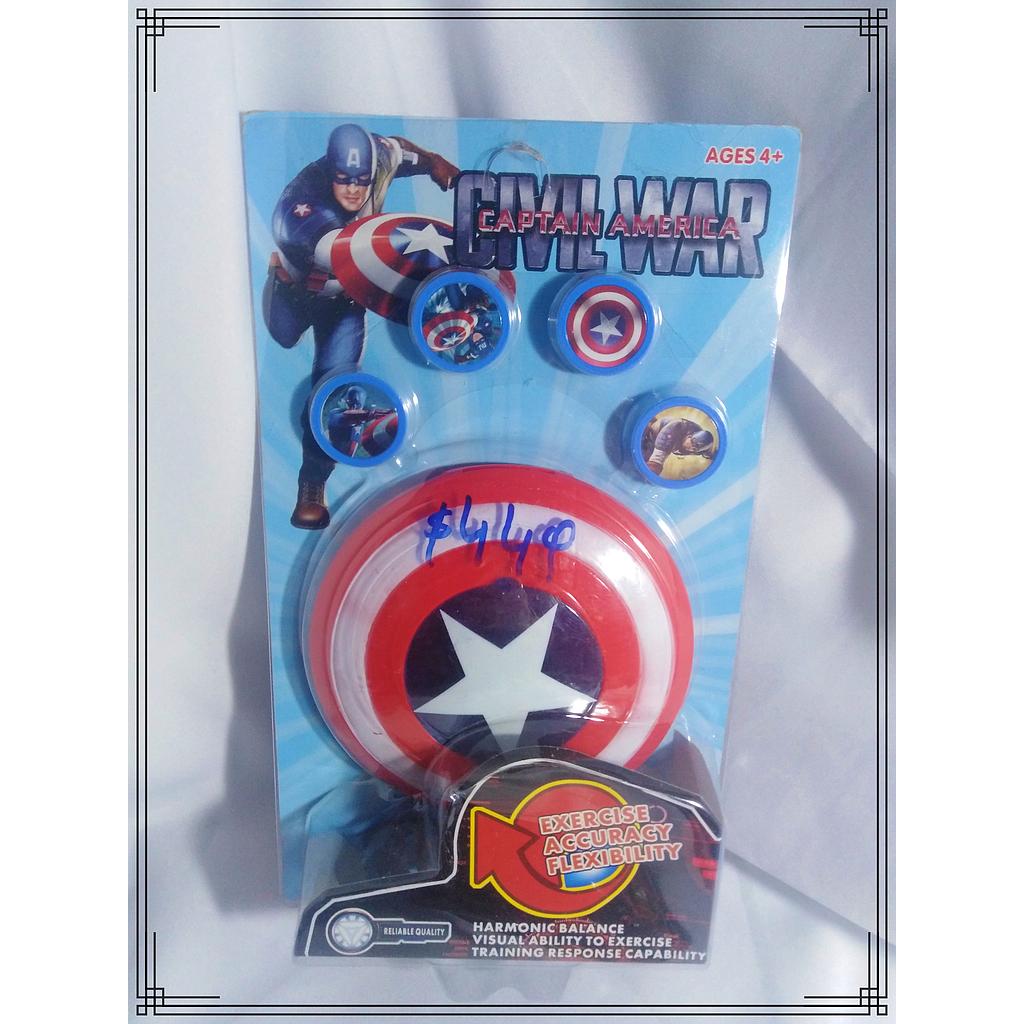 ESCUDO CAPITAN AMERICA C/TAZOS