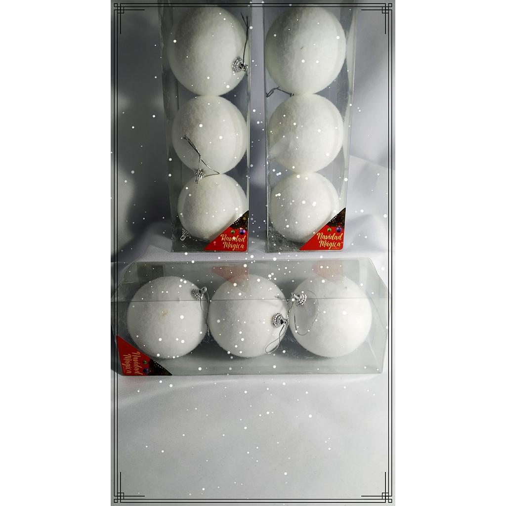 GLOBO 80MM SNOW BLANCA FELPA
