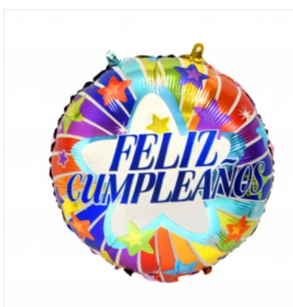 GLOBO P/HELIO FELIZ CUMPLE 18´´