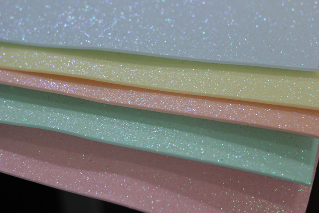 GOMA EVA GLITER COLORES PASTEL 