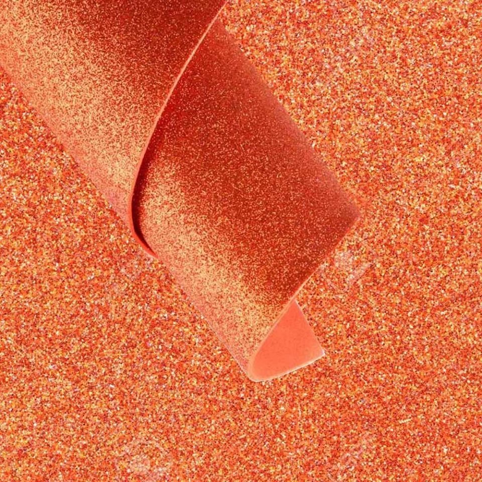 GOMA EVA GLITER NARANJA