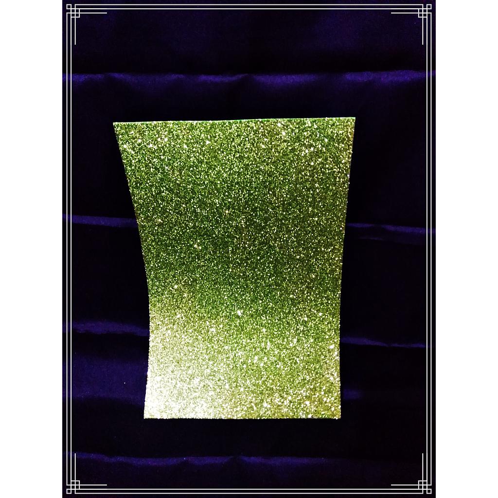 GOMA EVA GLITER VERDE MANZANA