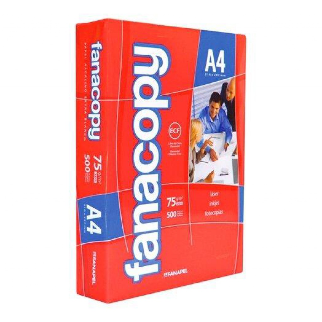 HOJA A4 pte x500u FANACOPY ROJO