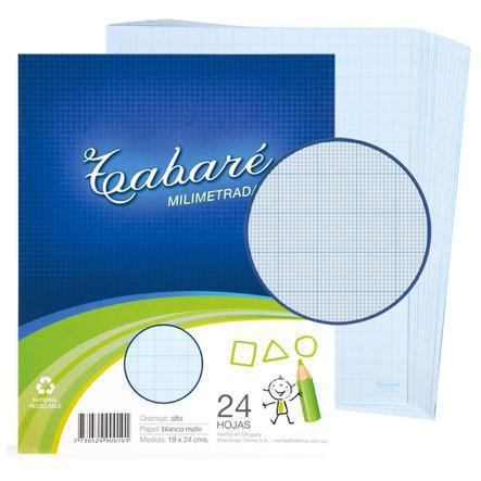 HOJA TABARE MILIMETRADA C/U