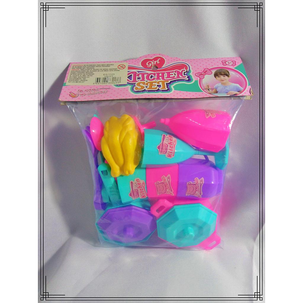 JUEGO DE COCINA 3 COLORES BOLSA