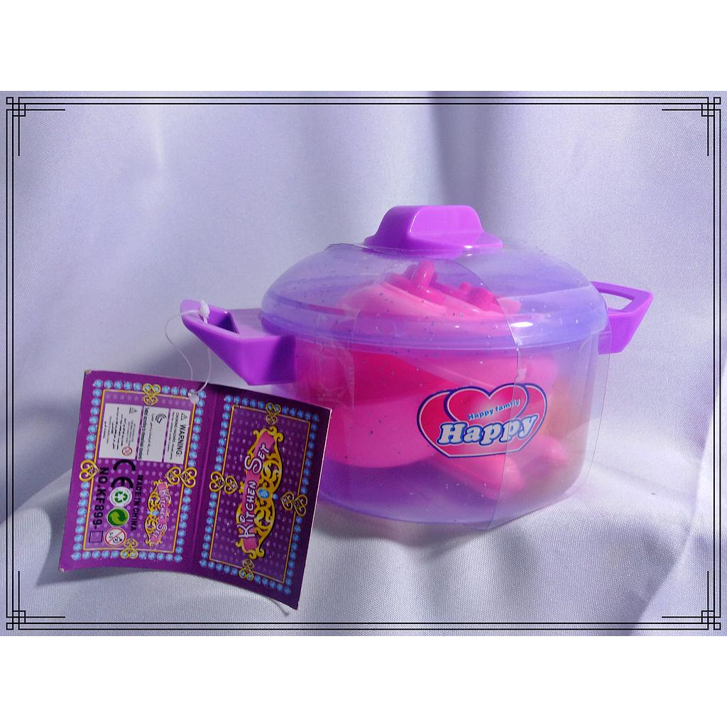 JUEGO DE COCINA EN OLLA GRANDE LILA