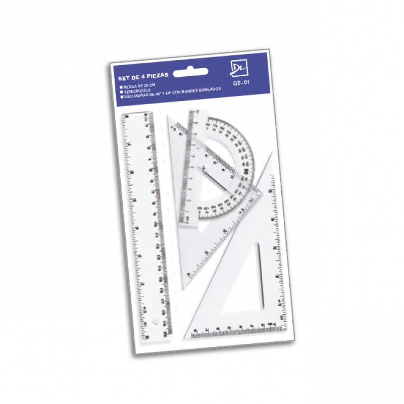 JUEGO DE GEOMETRIA 20CM Nº9309