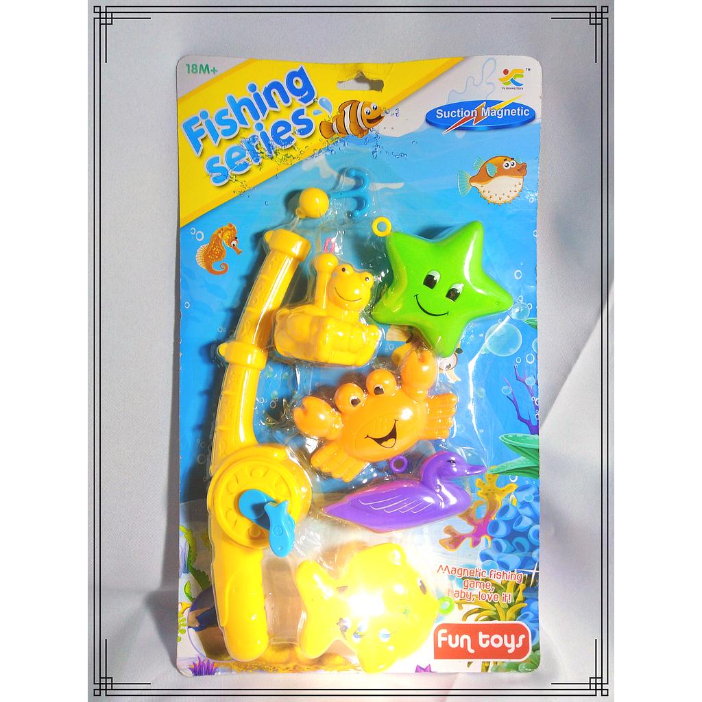 JUEGO DE PESCA REEL CHICO C/ANIMALES COLORIDOS