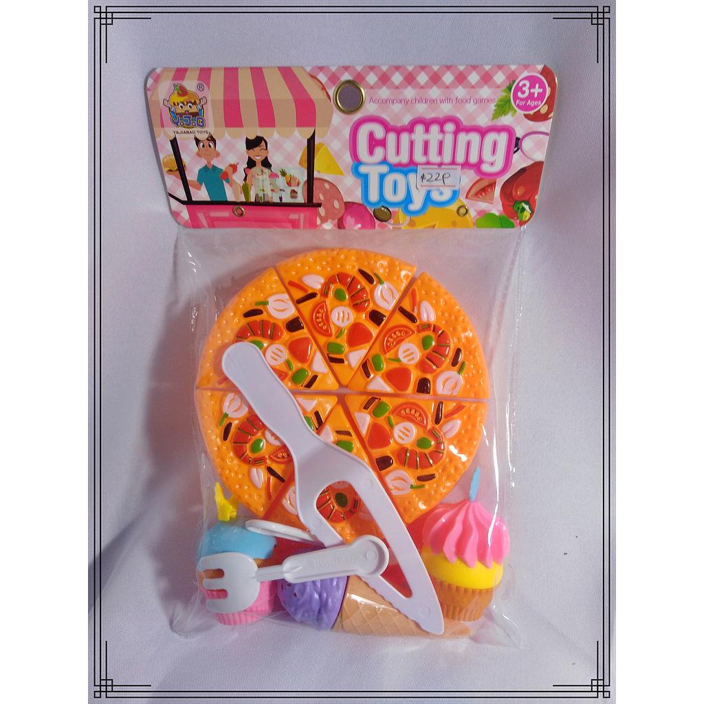 JUEGO DE PIZZA C/HELADO Y MUFFING BOLSA