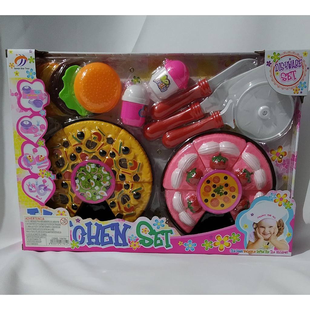 JUEGO DE PIZZA Y TORTA C/ACC EN CAJA
