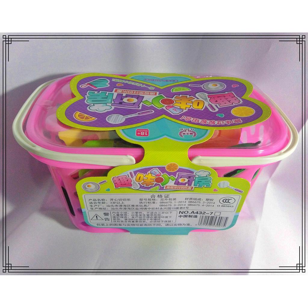 JUEGO DE SUPER EN CANASTO ROSA
