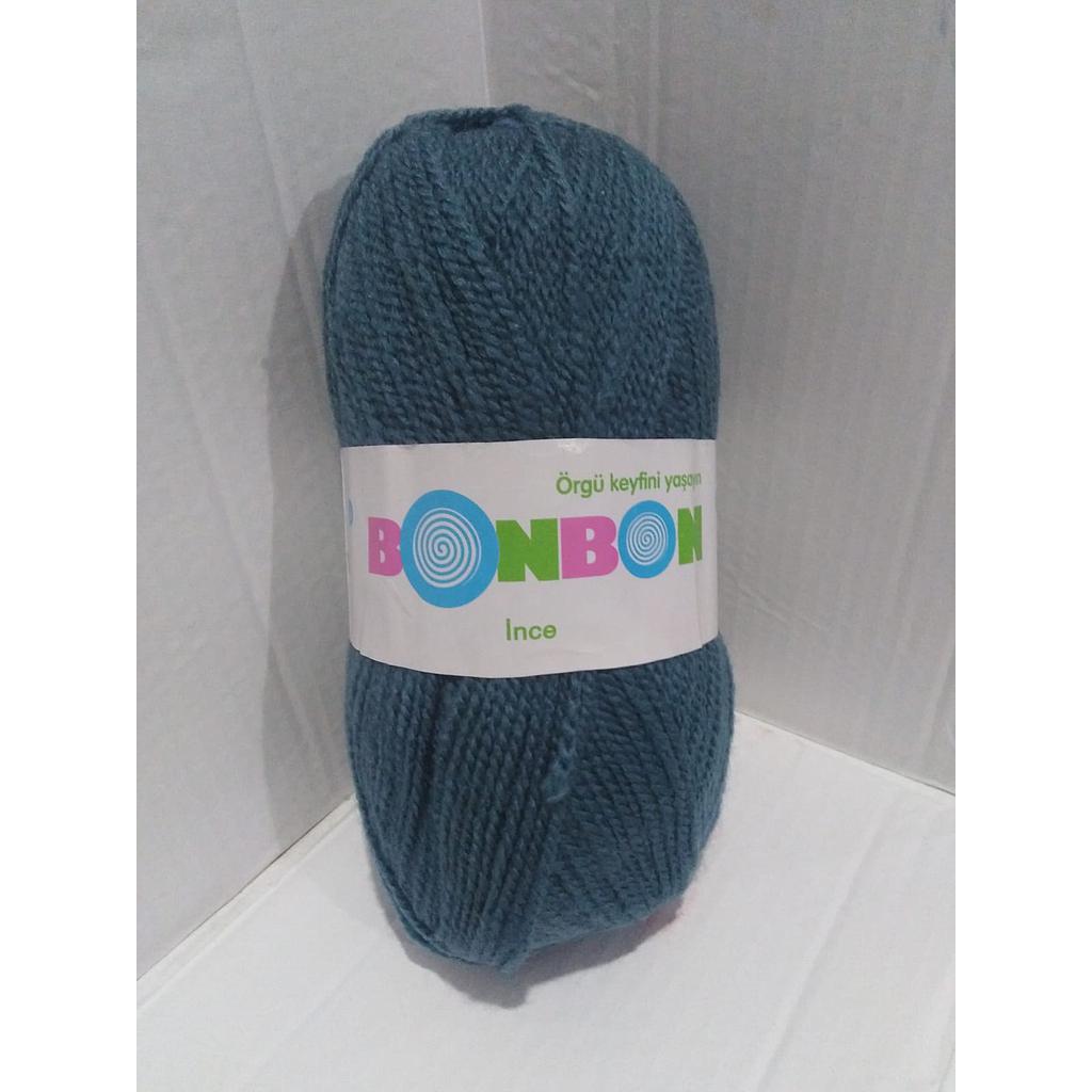 LANA 100 GRS BONBON INCE GRIS AZULADO