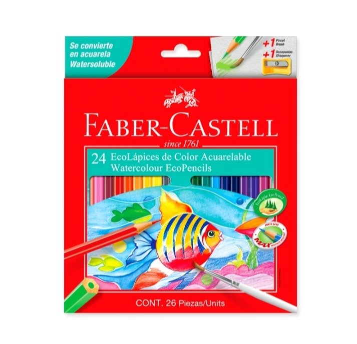 LAPIZ COLOR X24 L. FABER ACUARELABLES