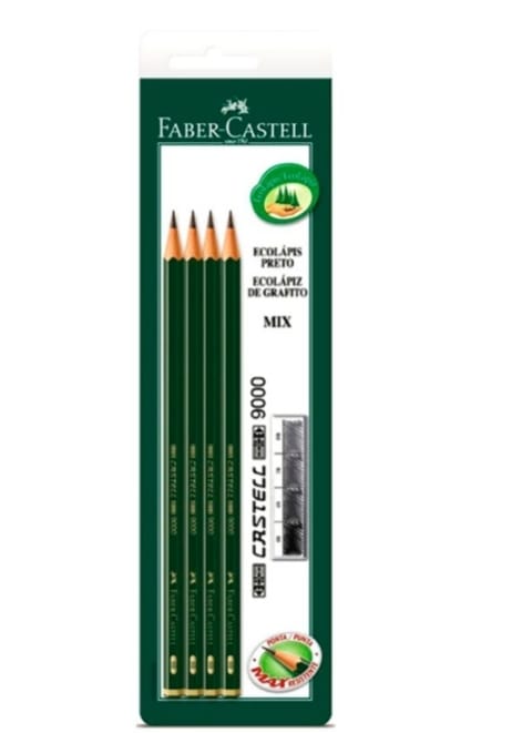 LAPIZ GRADO FABER X4 SURTIDOS