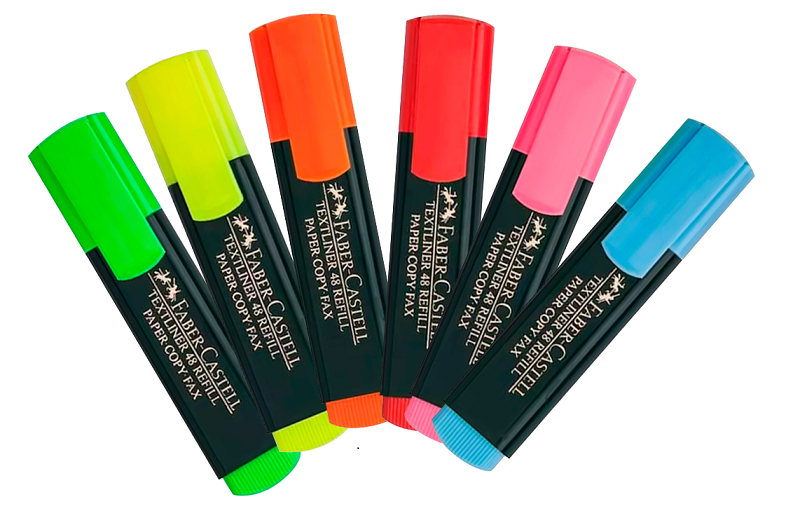 MARCADOR FLUO FABER ROSADO