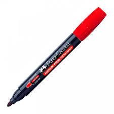 MARCADOR PERMANENTE FABER ROJO