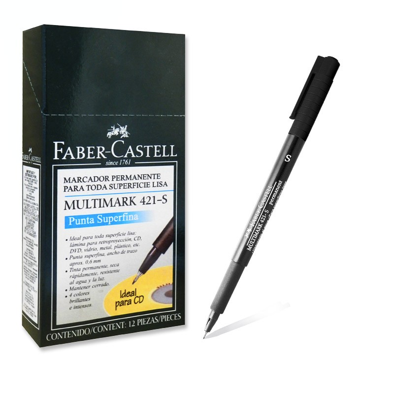MARCADOR PERMANENTE PUNTA AGUJA FABER CASTELL