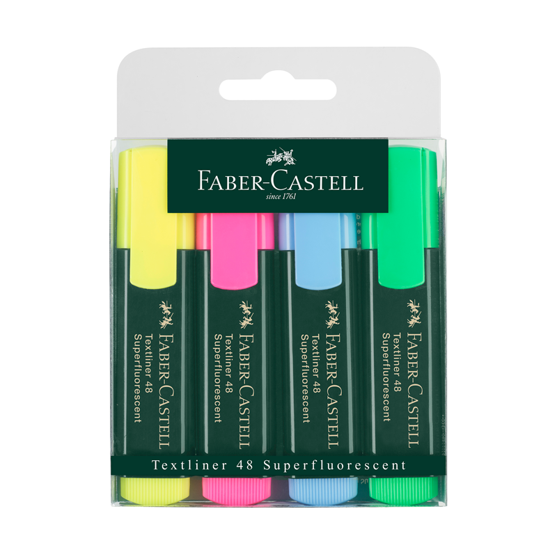 MARCADOR X4 FABER FLUO