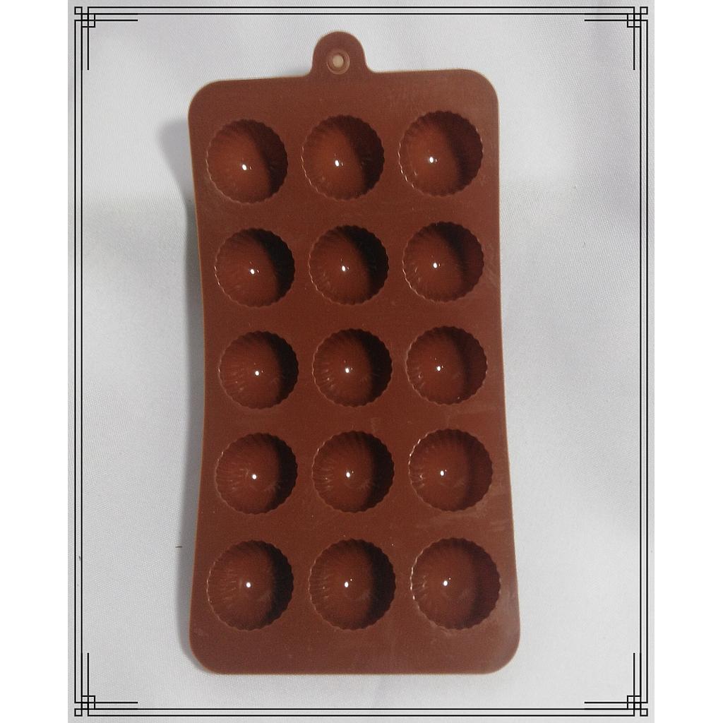MOLDE DE BOMBONES DE SILICONA REDONDO