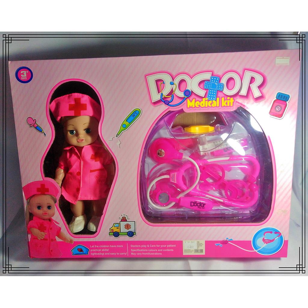 MUÑECA DRA C/VALIJA DOCTOR CAJA