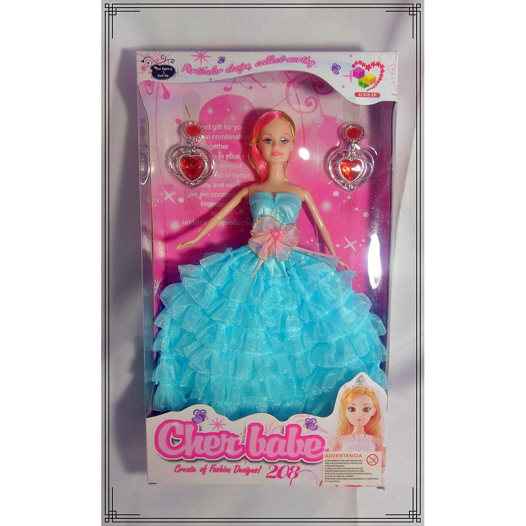 MUÑECA FLACA VESTIDO DE FIESTA CHER BABE