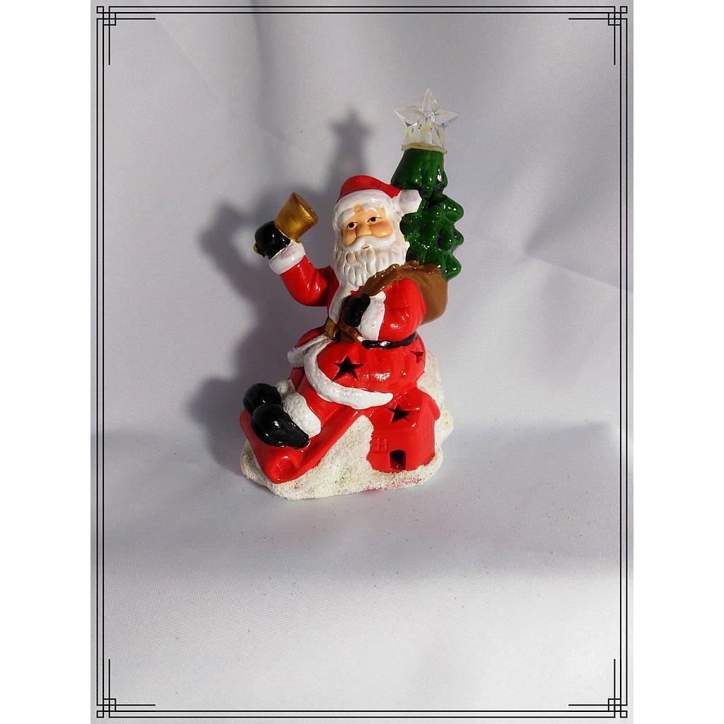PAPA NOEL CERAMICA C/LUZ