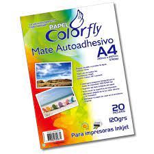 PAPEL FOTOGRAFICO A4 MATE AUTOAHDESIVO