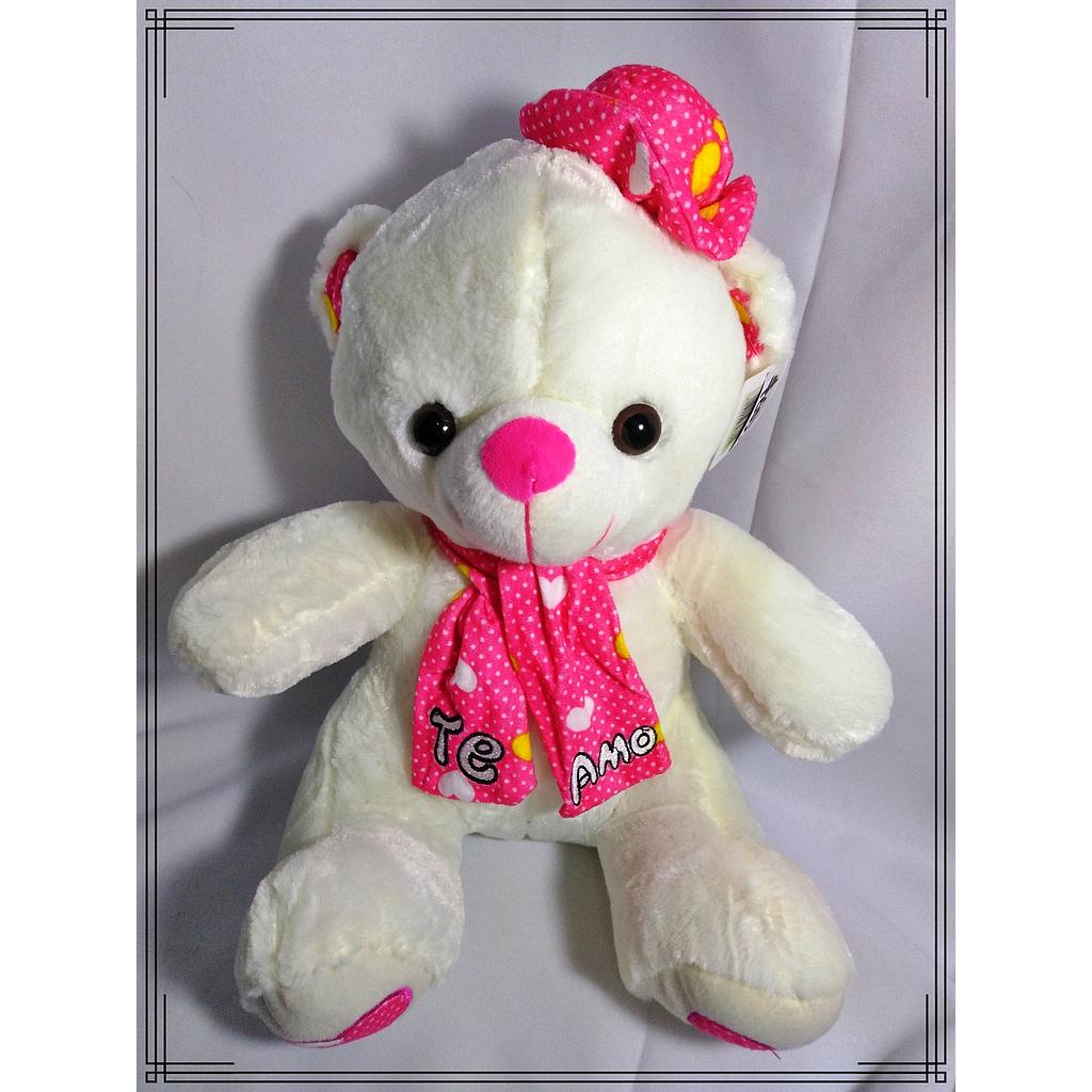 PELUCHE OSO 40CM C/GORRITO Y CORAZON TE AMO