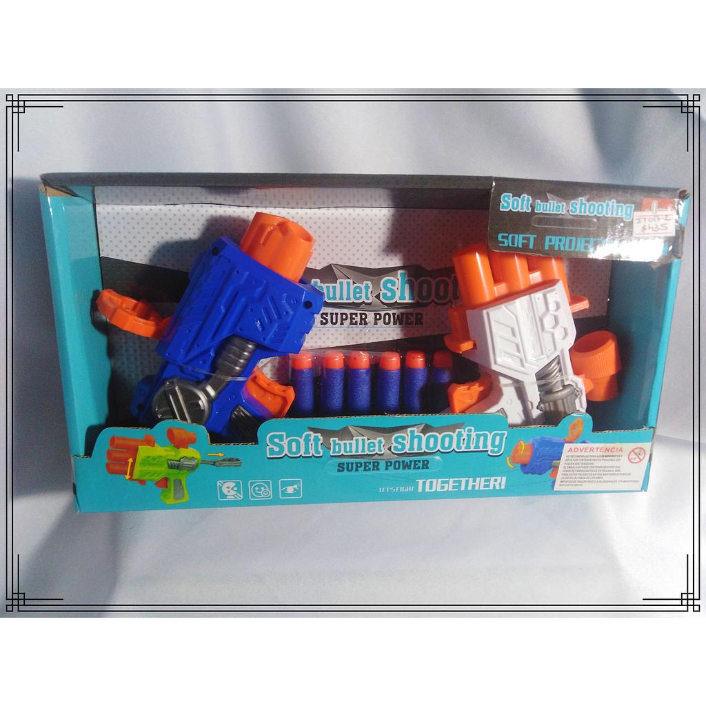 PISTOLA LANZA DARDO X2 CAJA TOGETHER
