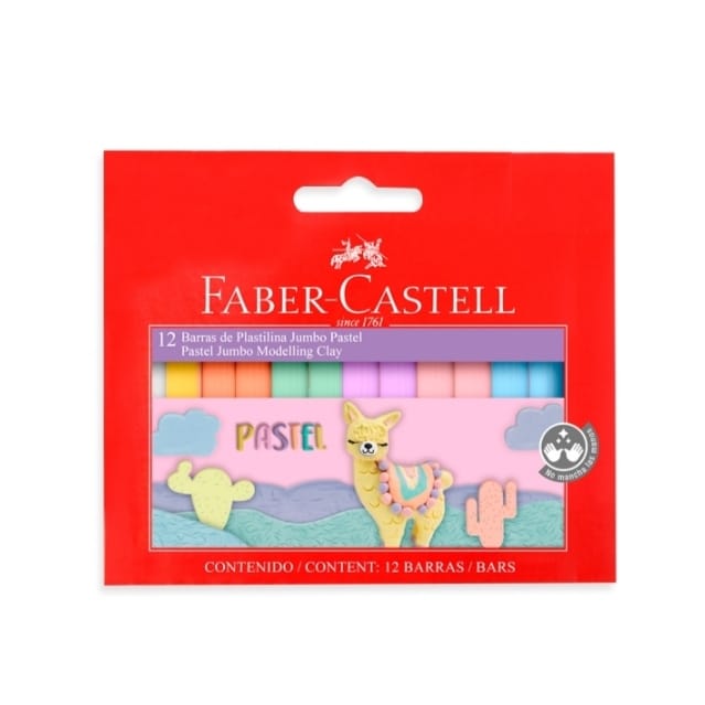 PLASTICINA X12 FABER PASTEL