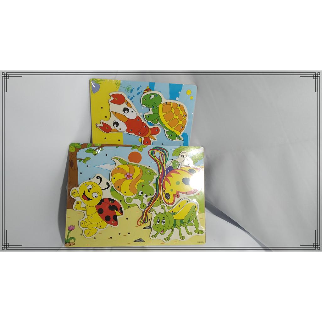 PUZZLE Didactico DE ENHEBRAR ANIMALES