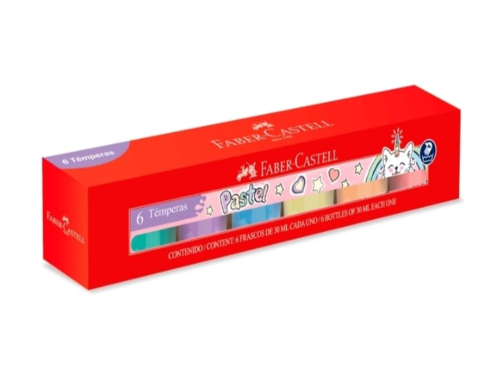 TEMPERA 30ML FABER COLORES PASTEL