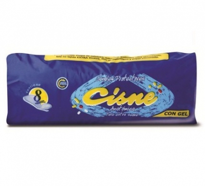 TOALLA FEM CISNE X8 AZUL