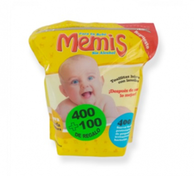 TOALLAS HUMEDAS MEMIS X400 BOLSA
