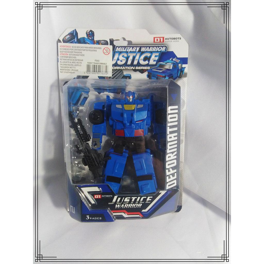 TRANSFORMER JUSTICE WARRIOR AUTO POLICIA